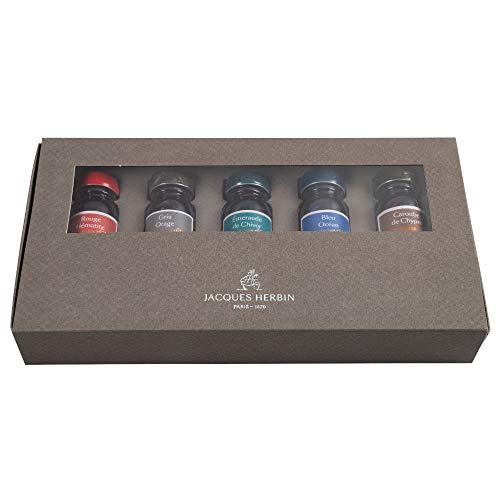 

Jacques Herbin Anniversary Ink 1670, 10ml x 5 Bottles [Gold Nanoparticles] (for Fountain Pens/Dip Pens) HBJ14000
