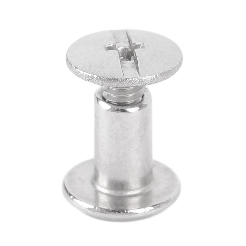 100 Sets Rivet and Screw M2.5 Stainless Steel Flat Round Hd Rivet Studs for Clothing Decoration Lther Crafts