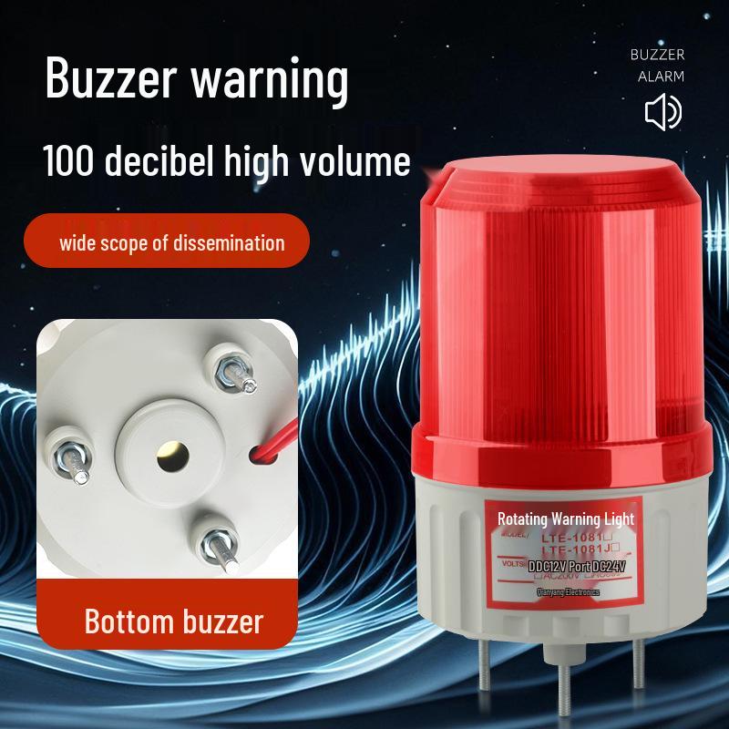 LTE-1081J Vehicle-Mounted Rotating Warning Strobe Light and Alarm, 12V-220V