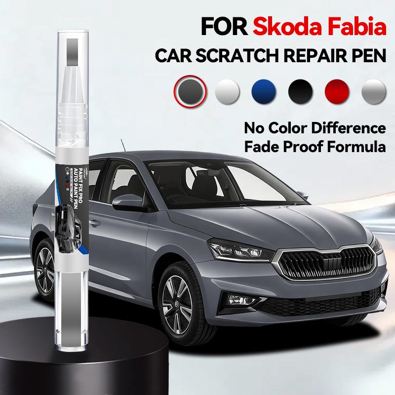 For Skoda Fabia 1999-2025 6Y 5J NJ HB Paint Repair Pen Touch Up Scratch Remover DIY Auto Accessories Black White Silver Blue Red