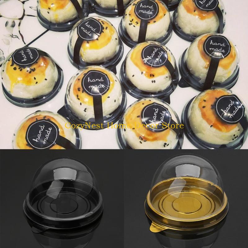 92MF 50g Runde Mondkuchen-Schalen Mondkuchen-Verpackungsbox Behälterhalter 50 Stück