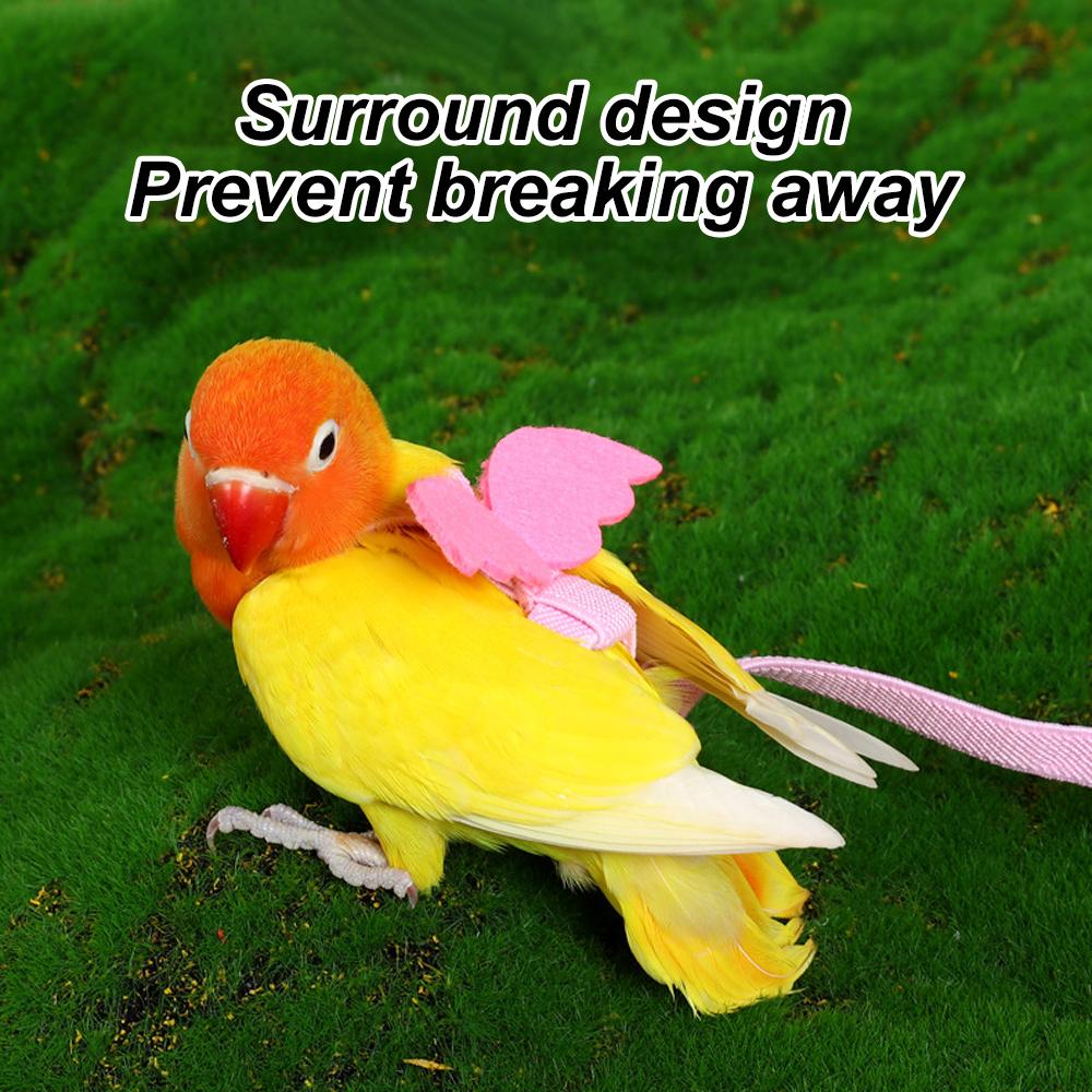 1pc Pet Parrot Bird Harness AdjustTraining Leash Design Anti-Bite Bird Harness Leash for Small Parrots Outdoor Training Traction