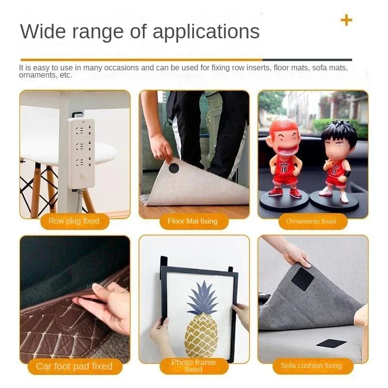 Diy Magic Tape Hook-and-loop Fastener Self-adhesive Attaches Auto Adhesive Velcr Strap Car Accessories Cable Organizer Non-slip