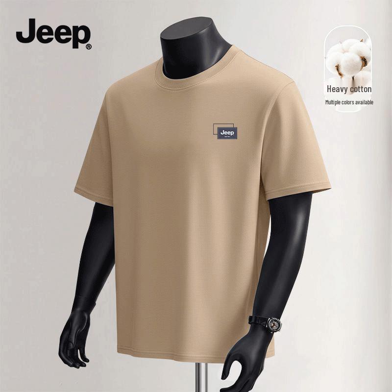 

Мужская футболка JEEP из чистого хлопка с круглым вырезом и логотипом на груди S