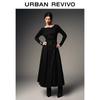 UR 2026 Spring Women's Casual Slim Fit Dress with Metal Buckle Belt