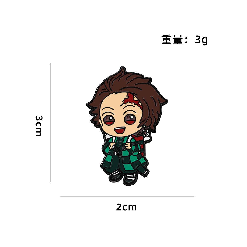 Cartoon Ghost Exterminator Comic Brooch Cute Anime COS Peripheral Memorial Props Makimen Tanujiro Badge