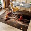 1PC cow, floral Non-Slip Floor Carpet Compatible for Office&Living Room&Bedroom&Dining room - Flat-Weave Machine-O362