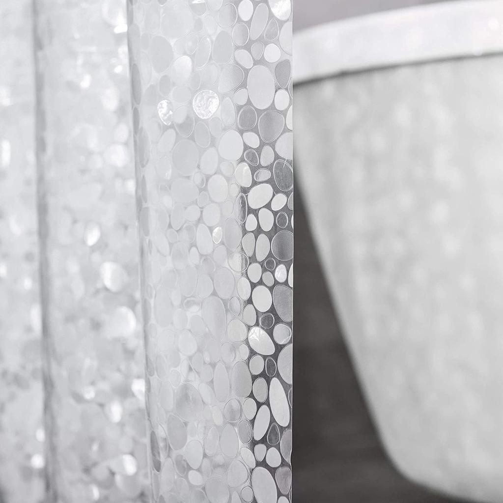 In-Stock 3D Eva Transparent Shower Curtain Liner - Waterproof & Thickened with Rings