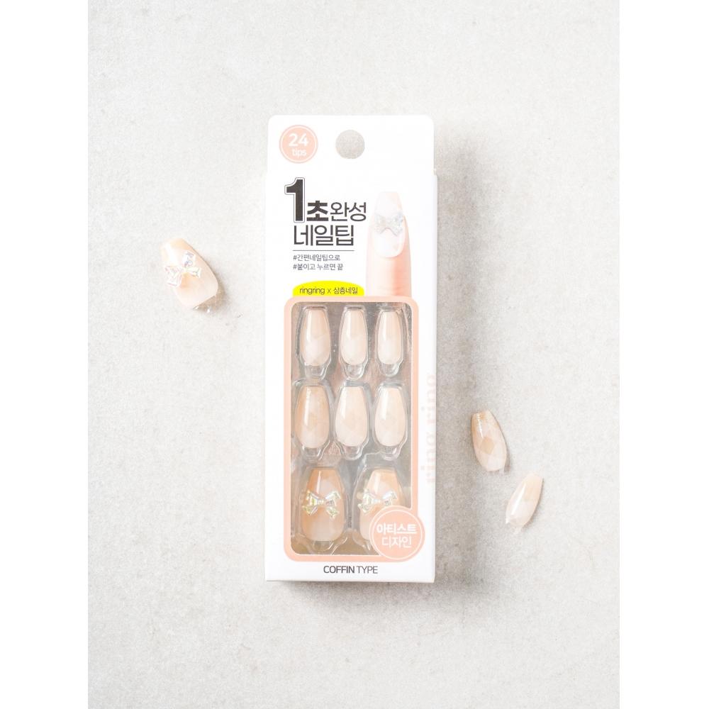 

Daiso Ling Ling Арт-типсы для ногтей Коффин 1