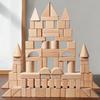 100 Pezzi Blocchi da Costruzione in Legno di Faggio per Bambini Senza Formaldeide Grandi Dimensioni Anti-Deglutizione Immaginazione Gioco Creativo di Costruzione