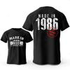 Mode Heren T-shirt Gemaakt in 1986 40 Jaar Geweldig Zijn Vintage 40ste Verjaardag Cadeau T-shirts Dames Casual T-shirt Los Streetwear T-shirt
