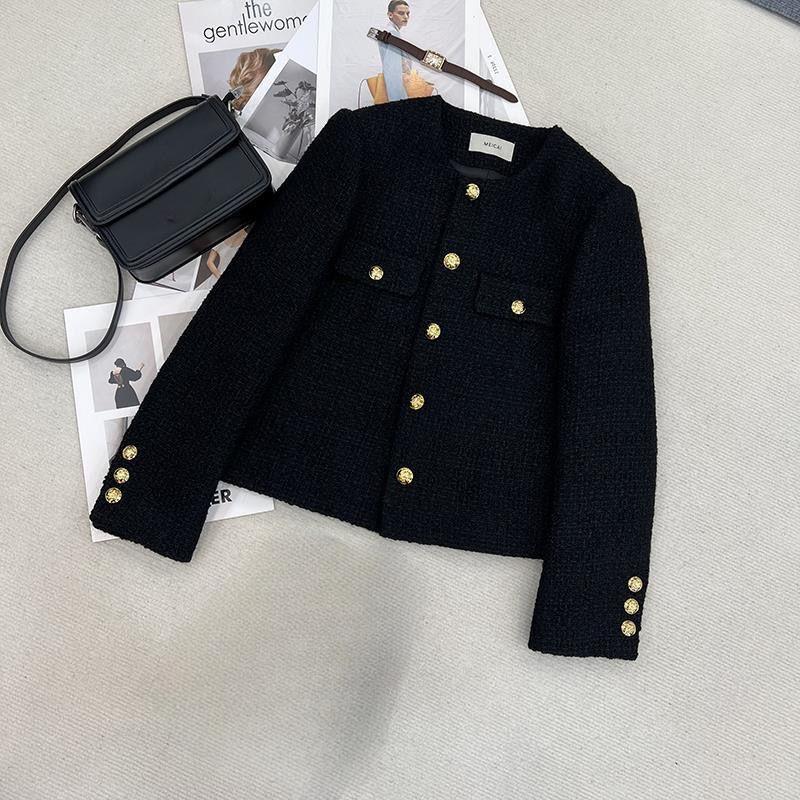 Frühlingsmode im französischen Stil, dicke Woll-Kurzjacke für Damen