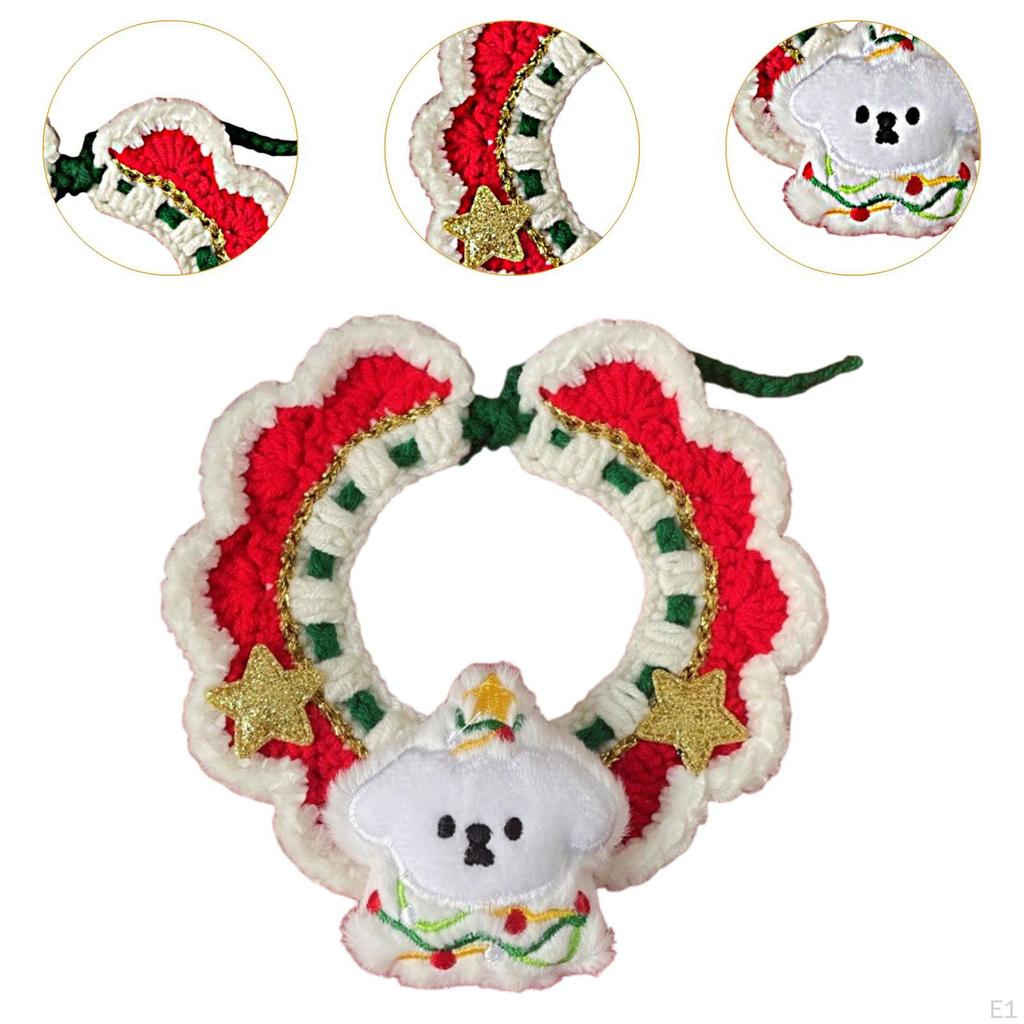 Cat and Dog Collar for Christmas, Handcrafted Kitten Accessories
