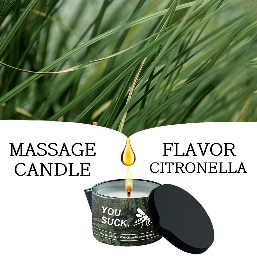 1pcs Citronella Scented Candle,Massage Oil Candle,Luxury Aromatherapy Candle,SPA Candle for Stress Relief and Skin Moisturizing