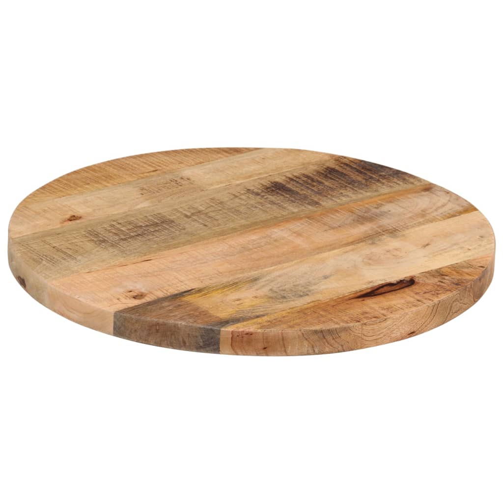 Vidaxl Blat Stołu, Ø 50X2,5 Cm, Okrągły, Surowe Drewno Mango