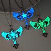 Pendente Croce Stella a Cinque Punte Alare Design Retrò Occhio Notturno Accattivante Tendenza Collana Fluorescente Personalizzata