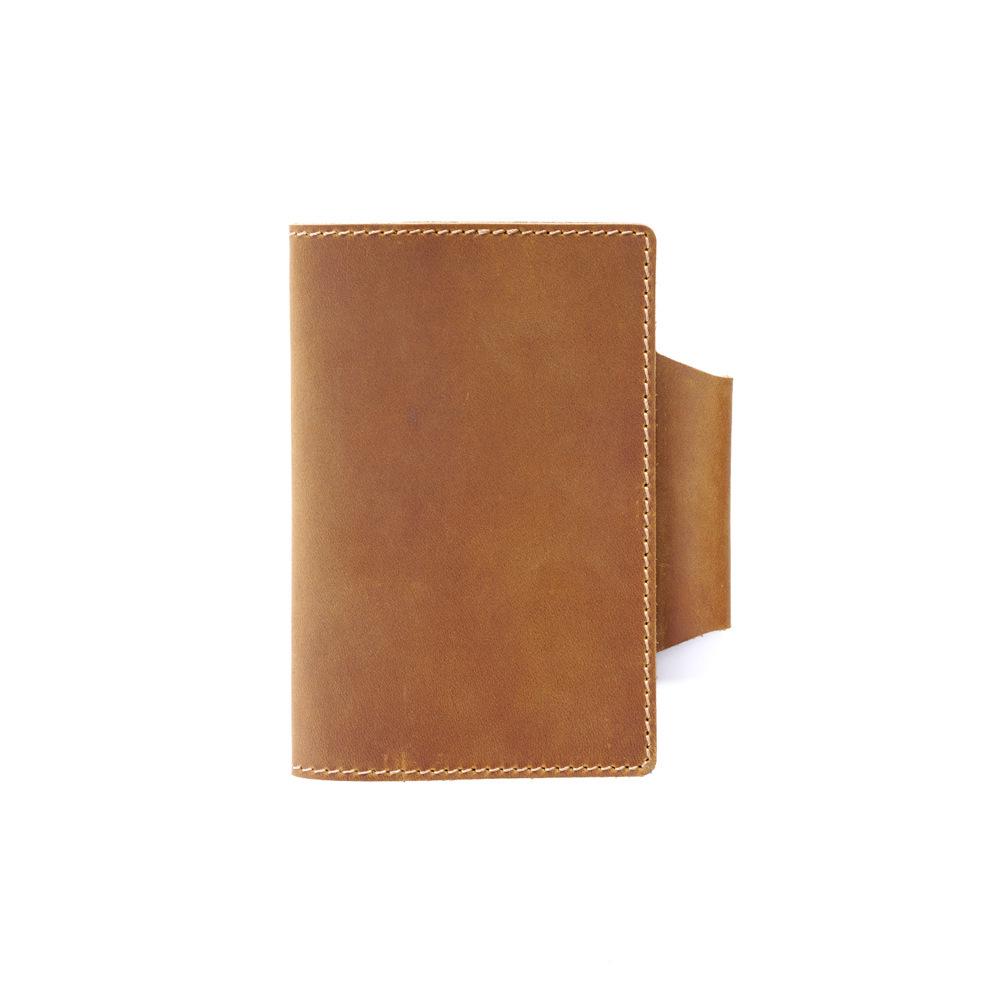 Leather Vintage Travel Notebook - Handmade Diary with Magazine Cover, Portable & In Stock
