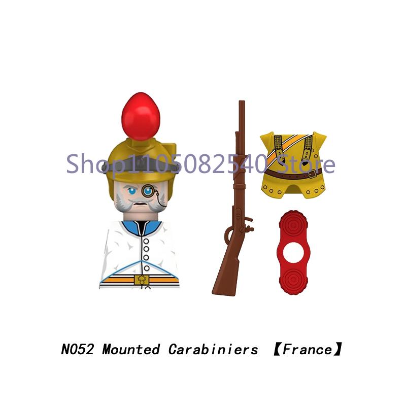 Medieval Military Soldier Figures Napoleon MOC Building Blocks Cavalry Weapons Shield Armor Cannon Militia Cowboy Toys Gift Z013