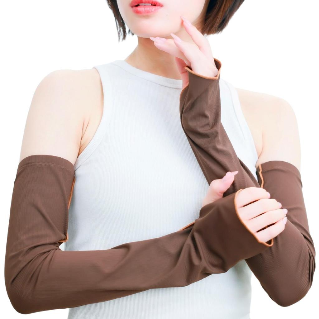 CLASSIC Arm Sun Cool UV Protection 100 X [THE TOKYO] Covers, Protection, Feeling, (Brown Apricot)