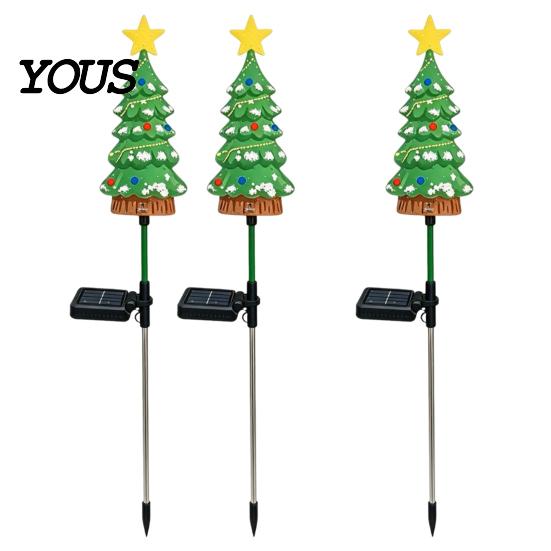 Holiday Landscape Enhancement Solar Christmas Tree Light, Powered Garden Stake Waterproof Lights LED Pathway Light for Outdoor Yard Patio Lawn