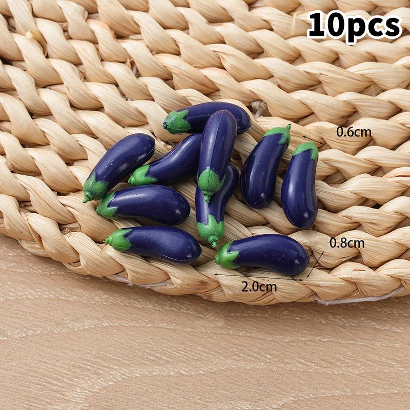 10Pcs Mini Artificial Vegetables Chili Cabbage Edamame Cucumber And So On Home Kitchen Decoration Holiday Gift