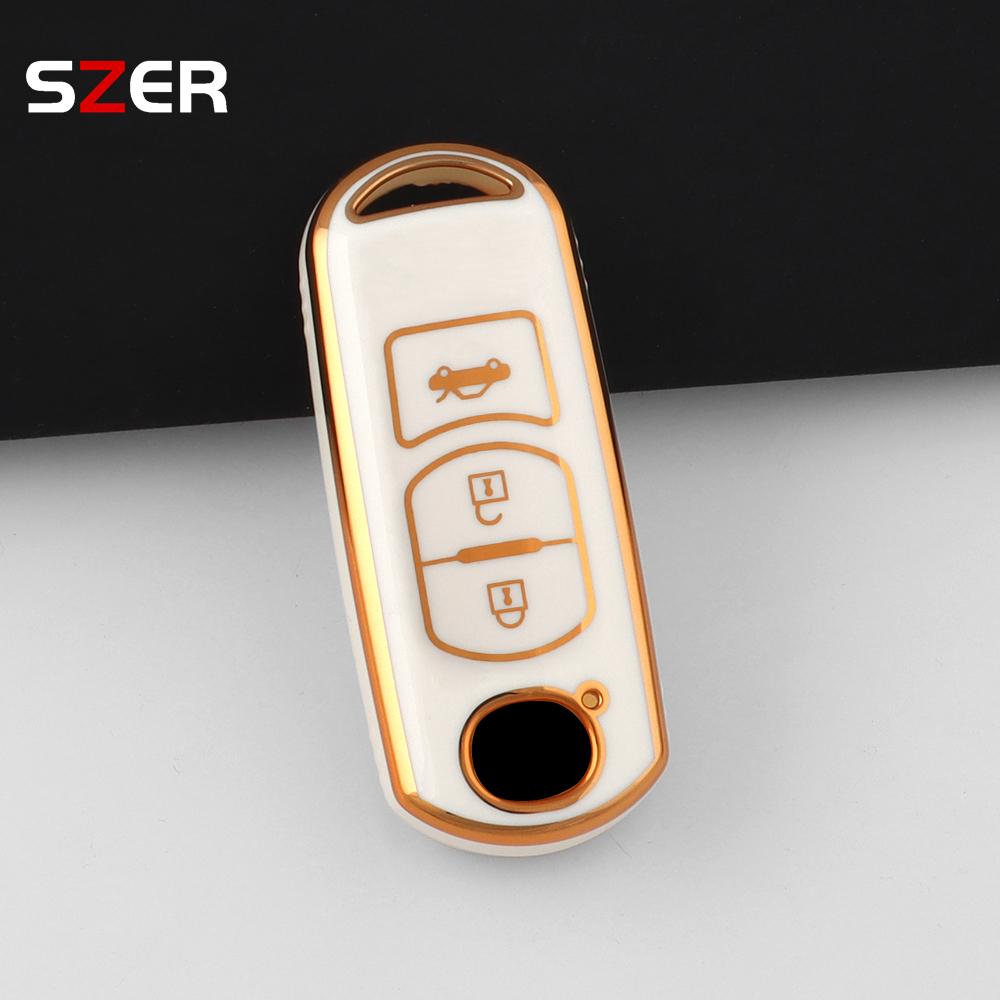 2 3 Buttons Tpu Car Key Case Cover For Mazda 2 3 5 6 Bl Bm Gj Atenza Axela Demio Cx-3 Cx3 Cx-5 Cx5 Cx7 Cx-9 Cx8 Fob Accessories