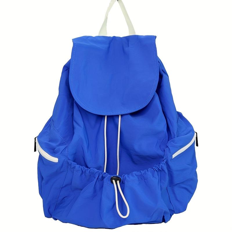 Large Capacity Nylon Drawstring Backpack Lightweight Casual Style, Adjustable Shoulder Straps, Washable, Ideal for Sports Travel Backpack