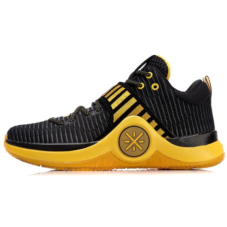 

new LINING WOW 6 Basketball Shoes Men Low Top Black/Yellow 42