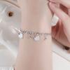 Teamer Stainless Steel Round Bead Heart Charm Bracelets 18k Gold Plated Holiday Jewelry For Women Daily Wear Party Jewelry Gift
