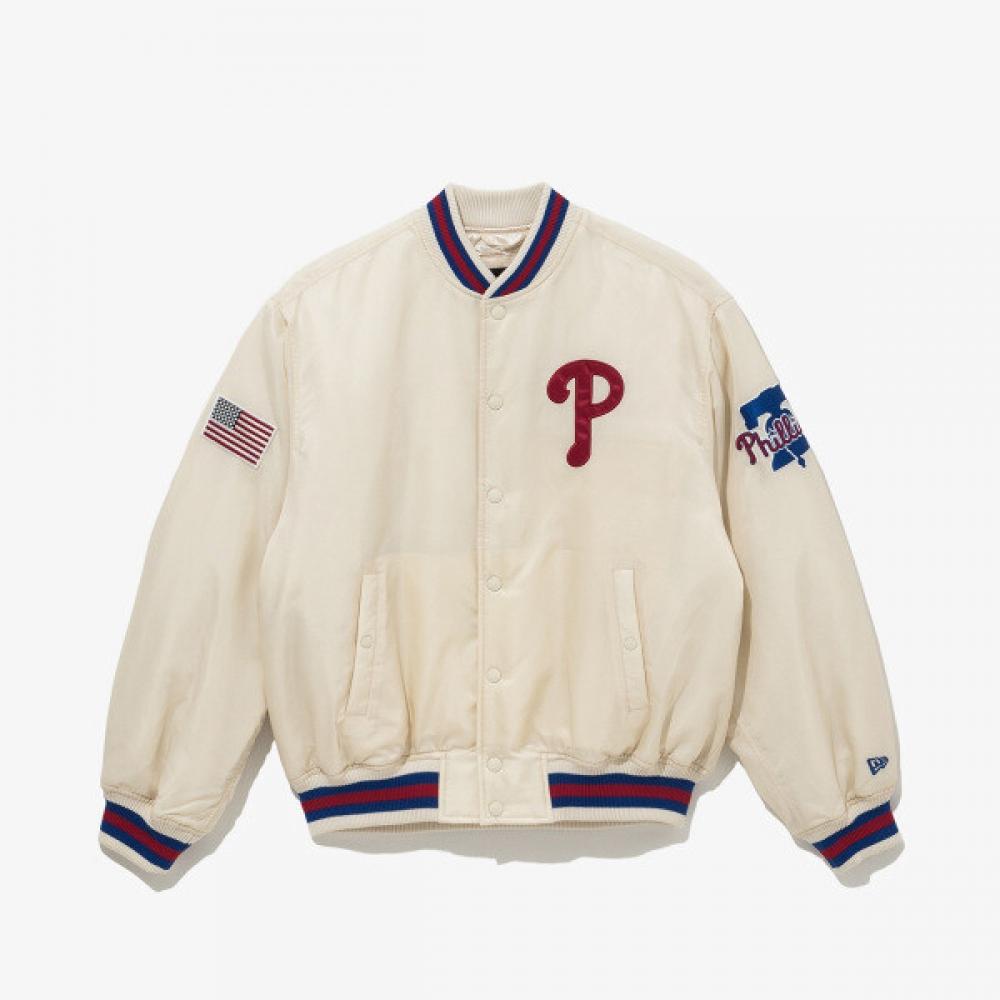

New Era Mlb Authentic Stadium Jacket Ivory 14742062 oatmeal/L