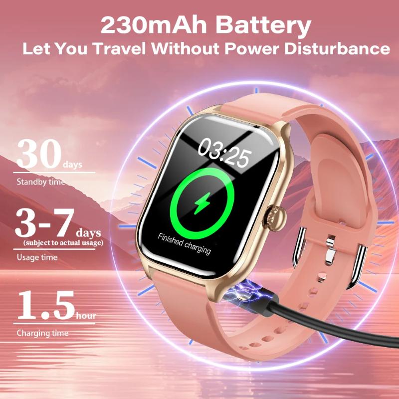 2025 New Voice Call Smartwatch 24 Hour Health Monitor 100+ Sports Modes Bluetooth Smartwatch for Men Women 2.01 Display
