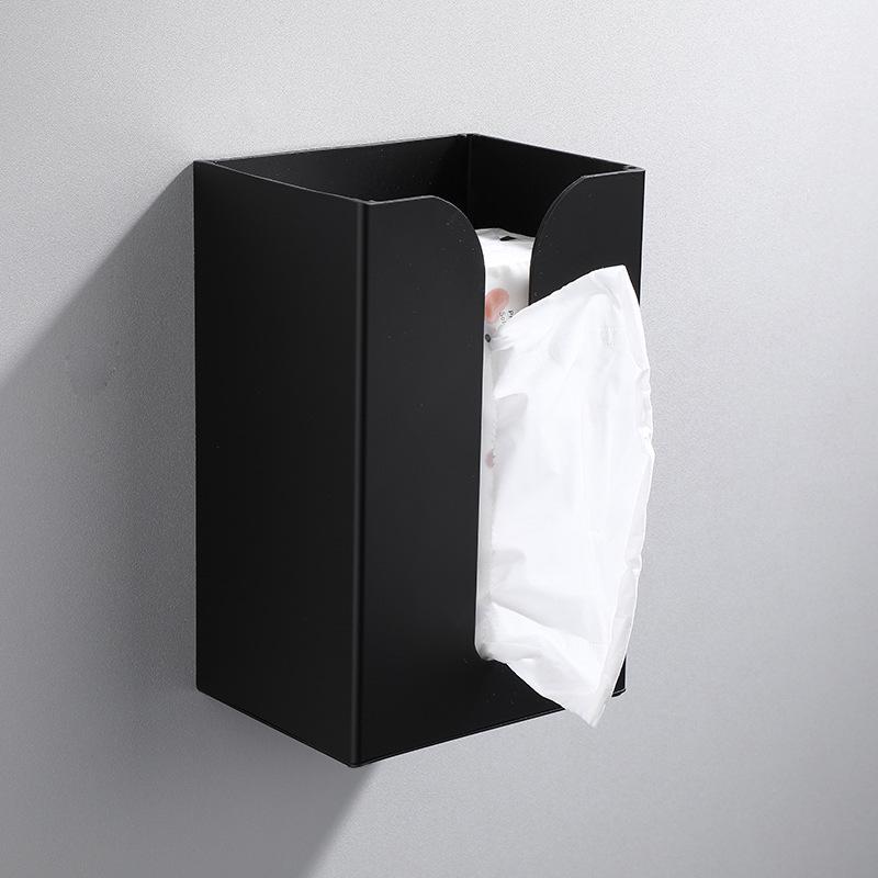 Universal Black Wall-Mounted Kitchen & Bathroom Paper Towel Dispenser Stand