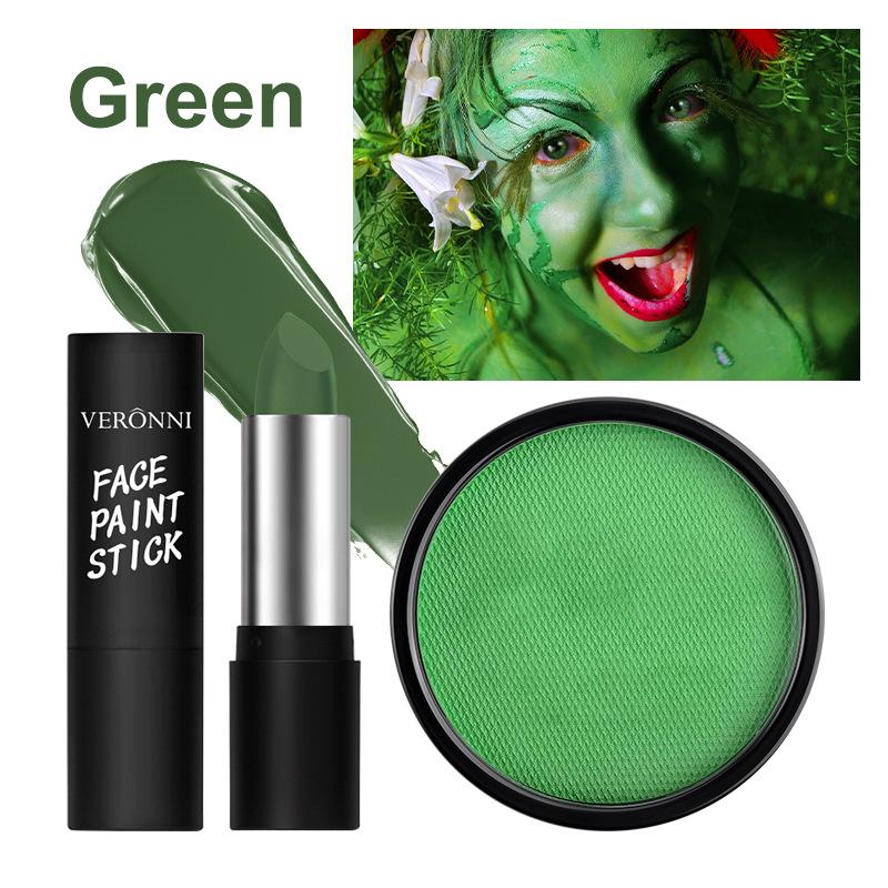 Halloween Körperbemalungs-Set mit Farbstiften, Hochpigmentiertes Bühnen-Cosplay Gesichts- & Körper-Make-up, Wasserdicht & Leicht zu Verblenden