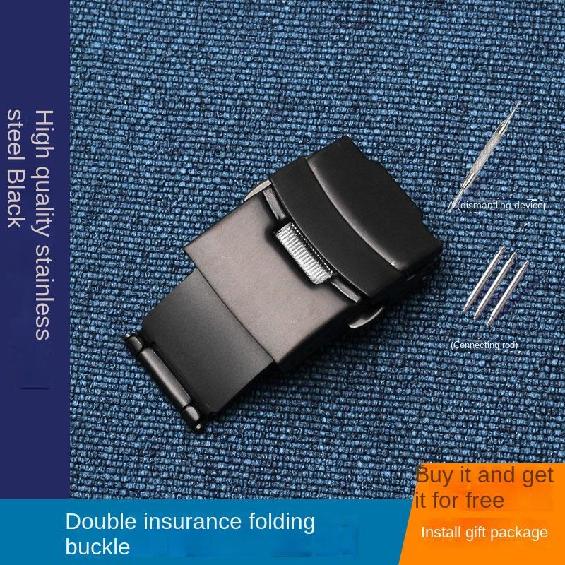 High quality 16mm 18mm 20mm 22mm Fold Safety Clasp buckle for silicone rubber strap Deployment Stainless Steel WatchBand Buckle