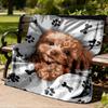 1pc Poodle Blanket Outdoor Soft Polyester Flannel Throw Blanket Versatile for All Seasons , Soft , Cozy , Warm All Season Quilted Throw ,