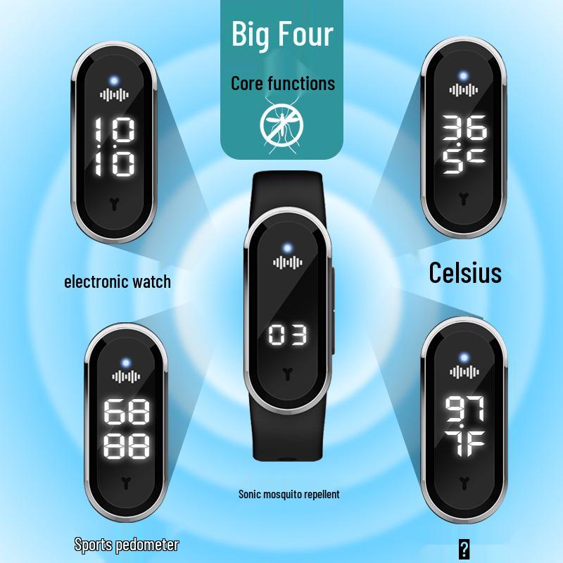 Portable Bionic Mosquito Repellent Watch & Thermometer for Kids