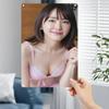 Wall Art Vintage Metal Sign Japanese Anime Woman Iron Wall Decor Home