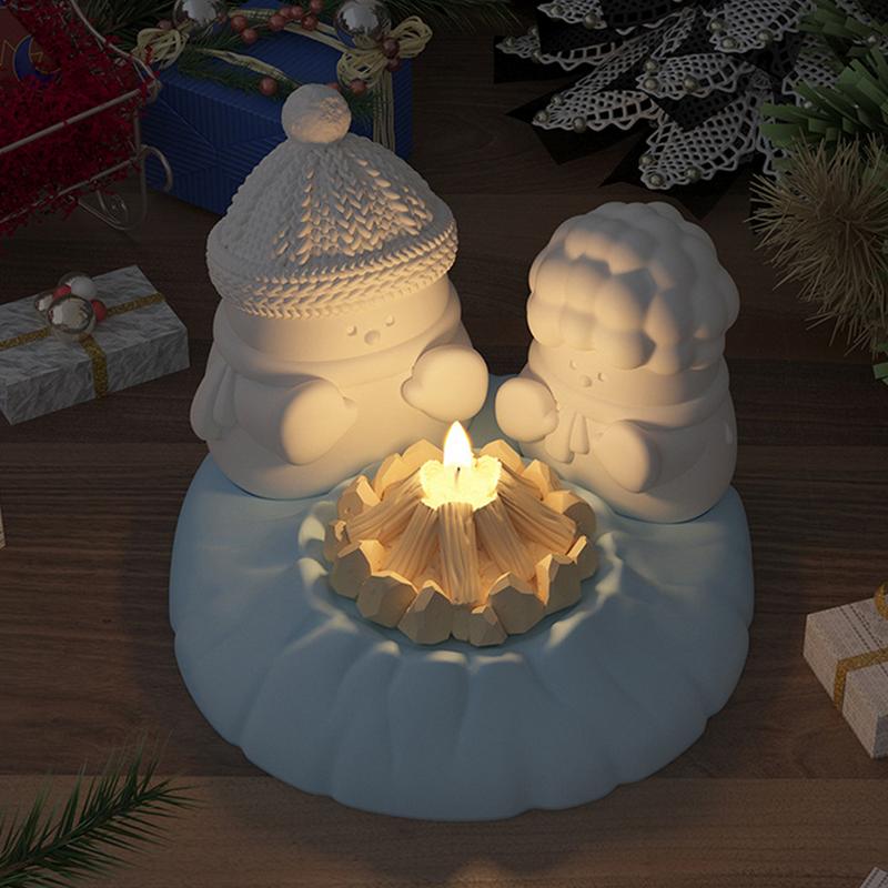 3D Silicone Mold 4X Silicone Christmas Snowman Molds 3D Christmas Baking Molds Resin Crafting Mold Christmas Candle Mold For