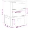 VidaXL Bedside Table Brown Wax 45x39x57 Cm Solid Pine Wood, Side Table, Bedside Cabinet, Bed Table, Table of 374002