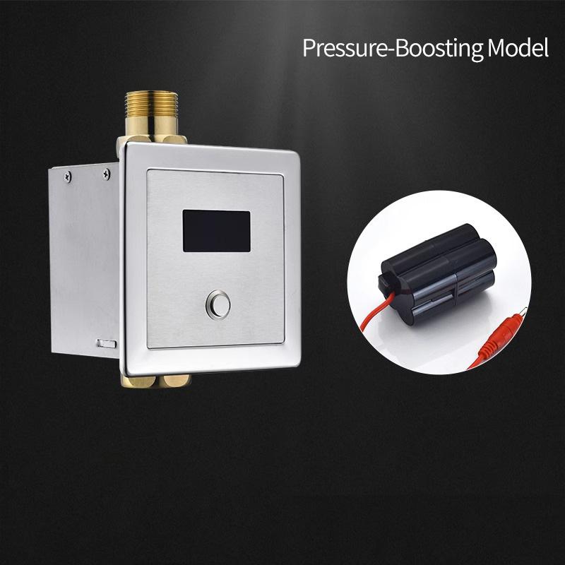 HLK DC Induction Brass Solenoid Valve Automatic Touchless Sensor for Hotel Toilet Flush Valve Water Saving Modern Design