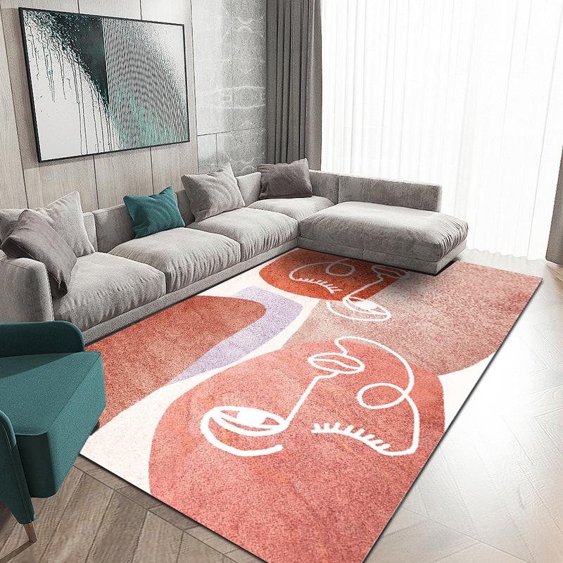 Simple Ins Living Room Light Luxury Large Area Carpet Living Room Decoration Home BB Rug Bedroom Blanket Square Soft Bath Mat