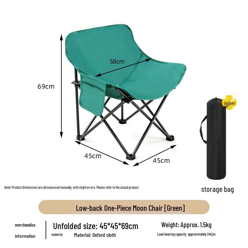 Folding Outdoor Moon Chair: Camping, Picnic, Beach, Park, & Fishing