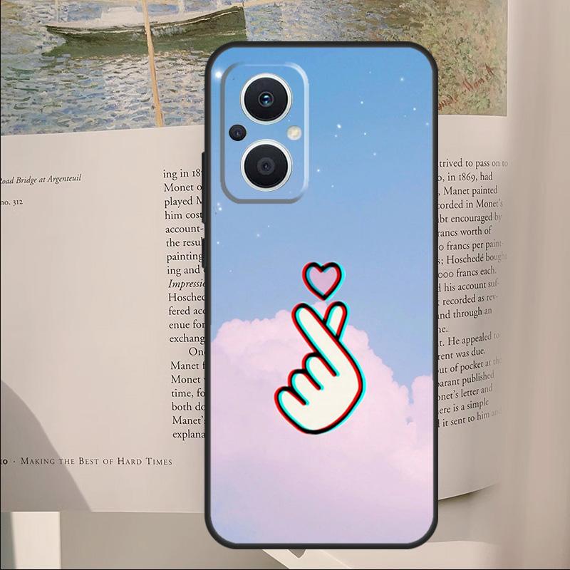 

Hand Holding Moon Finger Heart Cover For OPPO Reno 11F 12F 13F 14F 14 10 11 13 Pro 7 8 Lite OPPO Find X8 X6 X5 X9 Pro Case OPPO Reno14
