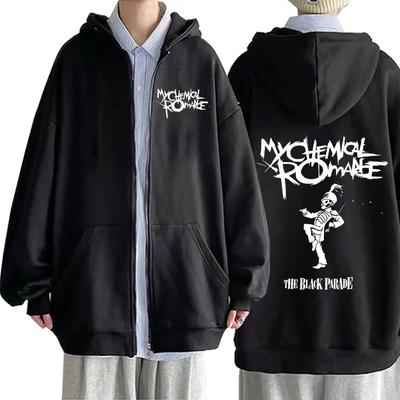 My Chemical Romance Mcr Dead Bluza z kapturem na zamek Męska Damska Luźna Modna Bluza na zamek Męskie Długie Rękawy Topy