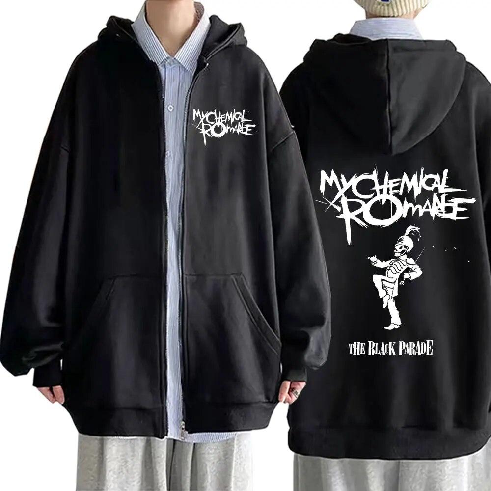 My Chemical Romance Mcr Dead Zipper Hoodie Men Women Loose Fashion Zipper Sweatshirt Men's Long Sleeves Tops