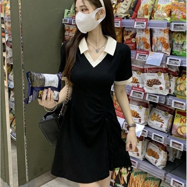 2025 Sommerkleid mit Kordelzug und kurzen Ärmeln im japanischen Stil für Damen