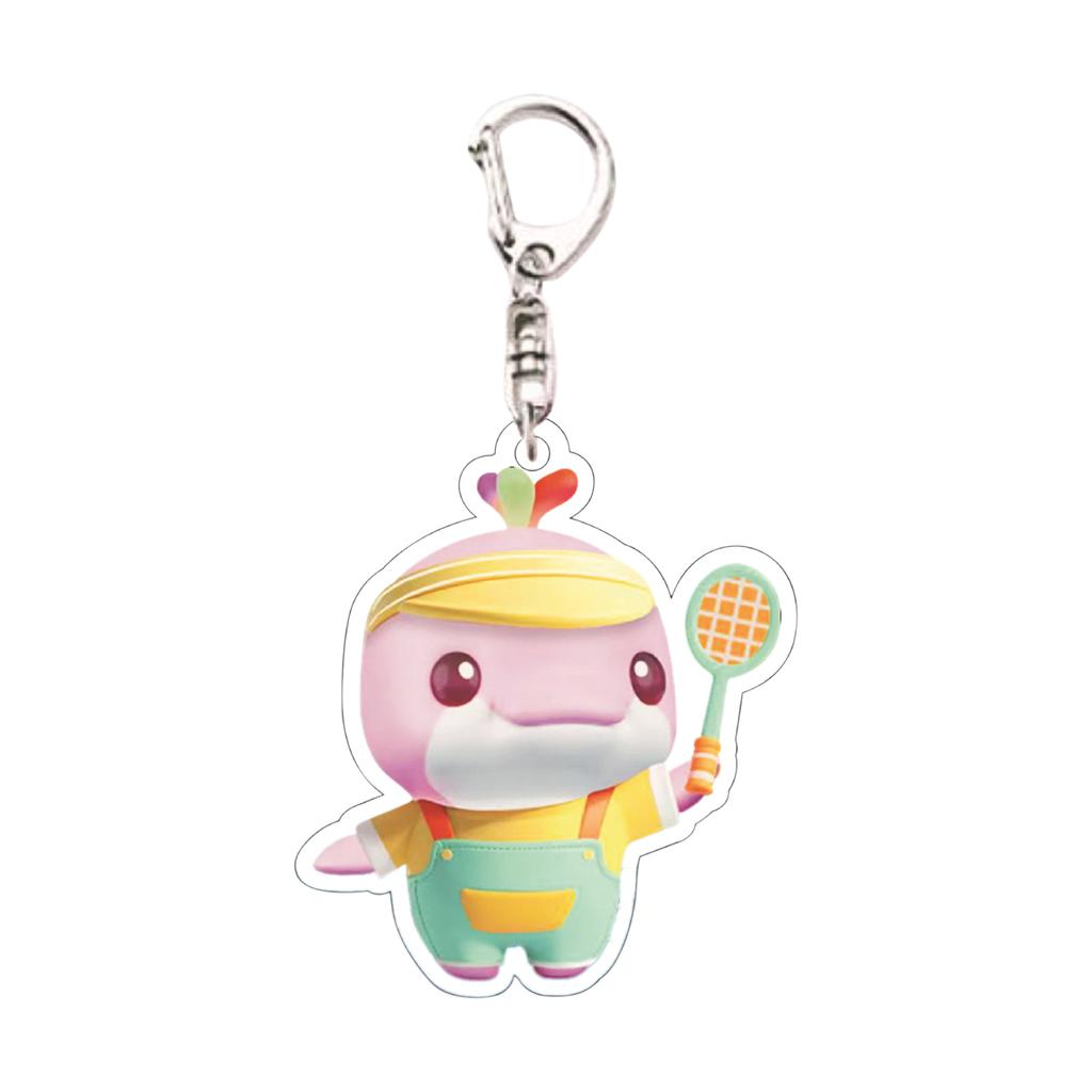 The Games' Joyful And Harmonious Mascot Double-sided Acrylic Doll Keychain Is A Creative Support Gift Pendant.