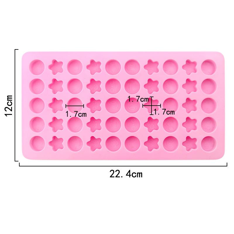 

50 полостей Звезда Шоколад Силиконовая форма Пористая круглая конфета бисквит пудинг выпечка инструмент для украшения торта форма для изготовления кубиков льда подарки