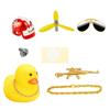 Yellow Duck with Helmet for Bike Without Lights Auto Car Accessories Duck In The Car Car Interior Decoration Motor Accessories