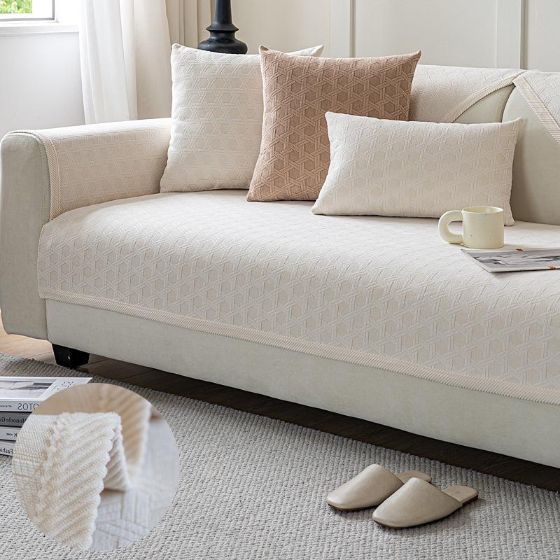 Wasserdichte Chenille Sofabezug Vier Jahreszeiten Universell Einfarbige Rutschfeste Wohnzimmer Sofa Matte Umwickelung Seiten Ecke Couch Handtuch Pad 50x70cm 1pcs